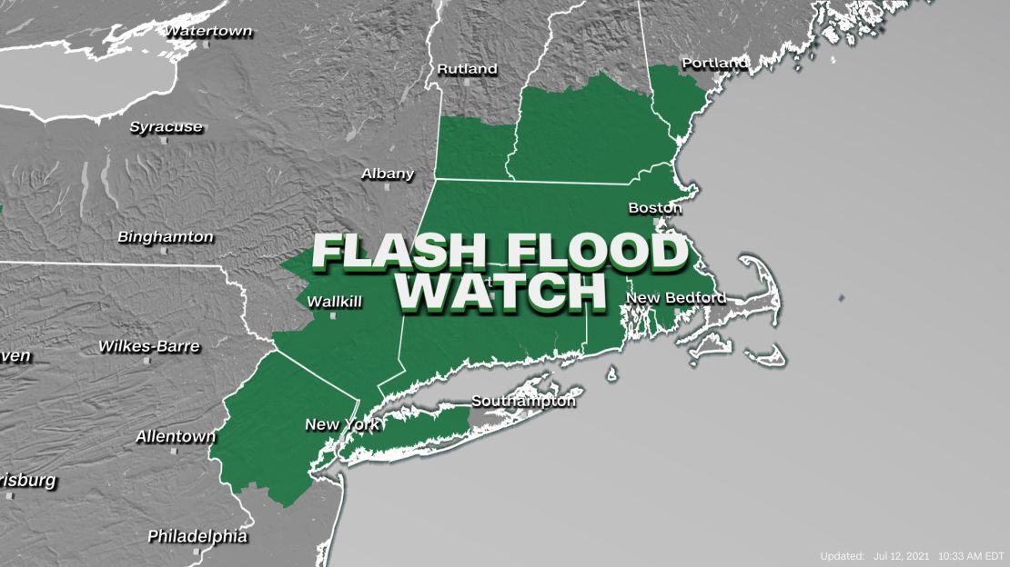 Flood watches span the Northeast through midweek.