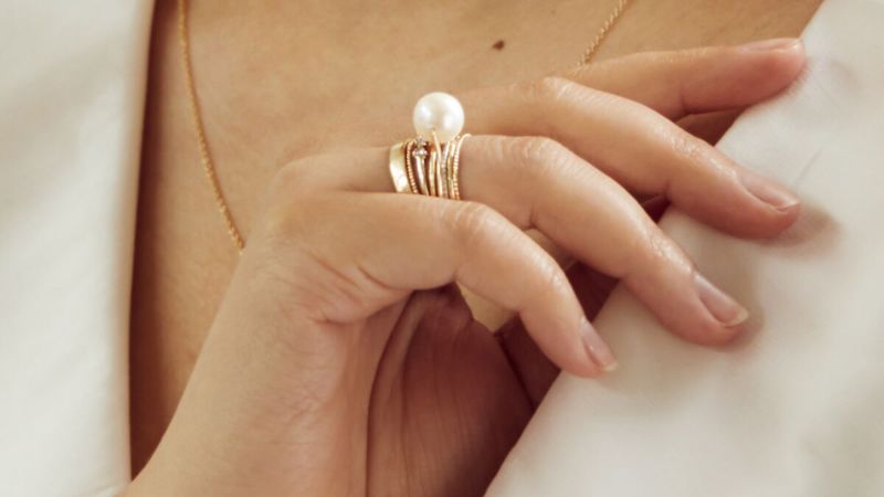 Winter pearl store ring by catbird