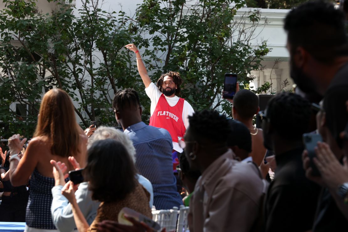 Kerby Jean-Raymond walks the runway during Pyer Moss' Haute Couture Fall/Winter 2021/2022 show.