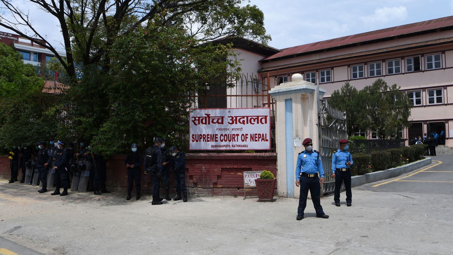 The Supreme Court in Kathmandu, Nepal, on May 24, as parliamentarians filed a writ petition against the decision to dissolve parliament.