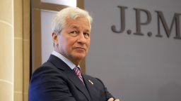 JP Morgan CEO Jamie Dimon looks on during the inauguration of the new French headquarters of US' JP Morgan bank on June 29, 2021 in Paris.