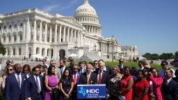 Representative Chris Turner (D-TX) joins other Democratic members of the Texas House of Representatives, who are boycotting a special session of the legislature in an effort to block Republican-backed voting restrictions, as they speak in front of the U.S. Capitol in Washington, July 13, 2021. 