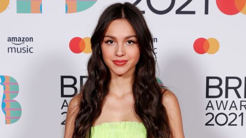 Olivia Rodrigo poses in the media room during The BRIT Awards 2021 at The O2 Arena on May 11, 2021 in London, England.