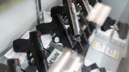Semi-automatic pistols for sale in El Cajon, California, April 26, 2021.
