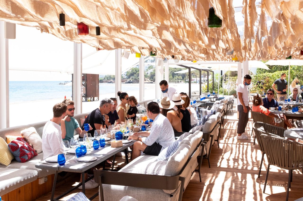 <strong>Chiringuito Blue, W Ibiza, Ibiza (Spain): </strong>To the east lie the marina and port of Santa Eulalia, while south brings the coastline of the tiny island of Formentera. Waves lap just yards away from diners enjoying Mediterranean cuisines. 