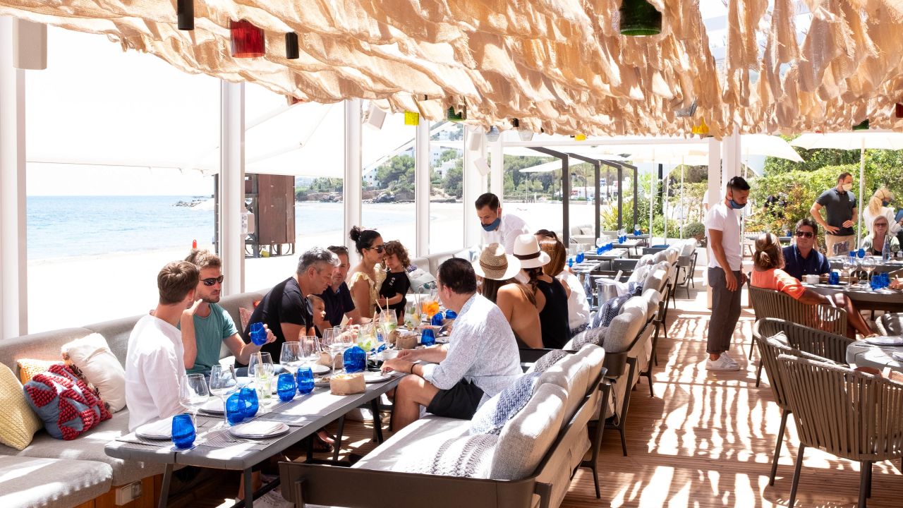 Mediterranean view, Mediterrranean menu -- Chiringuito Blue. 