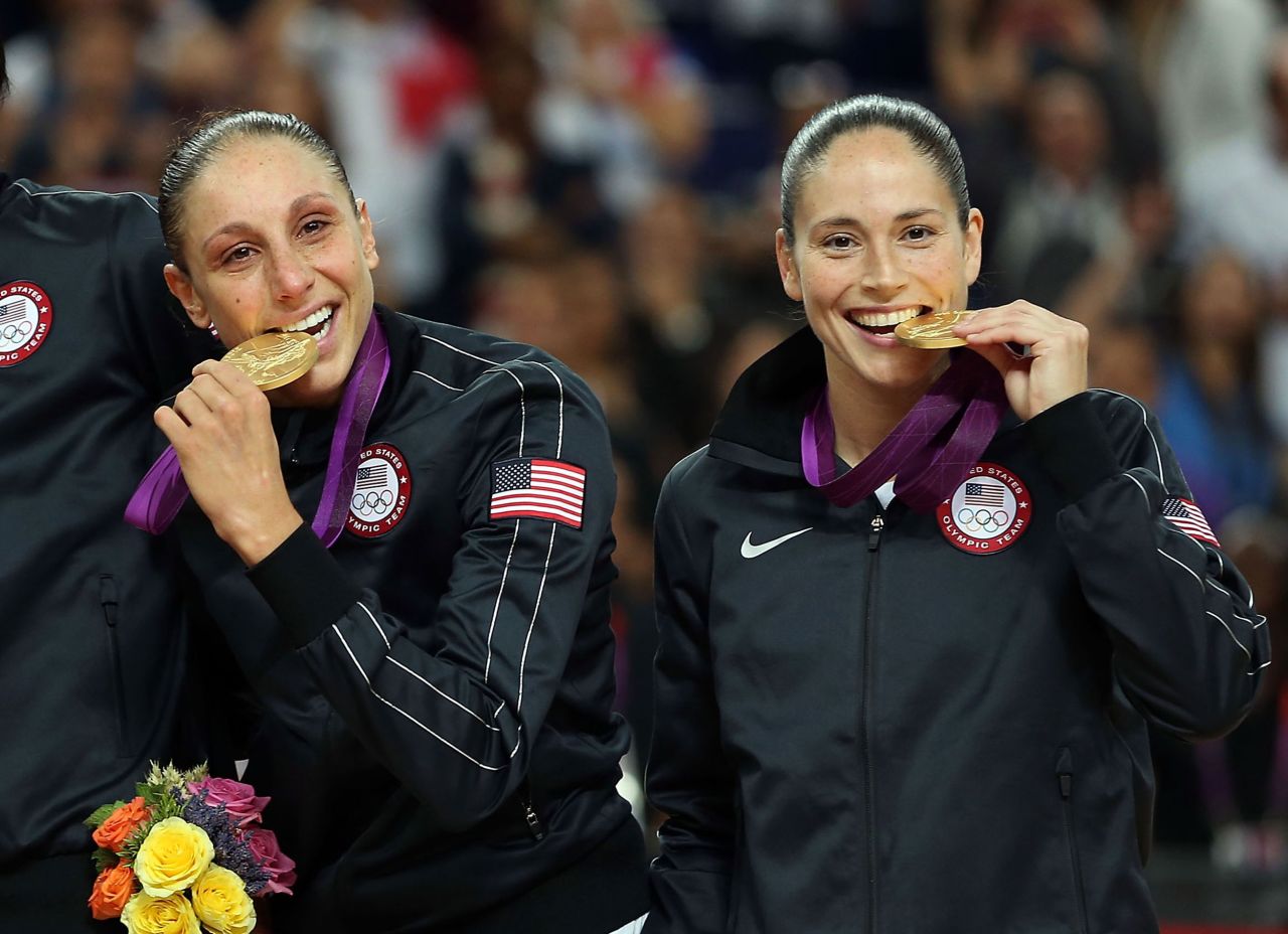 <strong>Diana Taurasi and Sue Bird (United States):</strong> If the US women's basketball team wins gold — as it has in every Olympics since 1996 — then Taurasi, left, and Bird will become the first basketball players of any gender to win five Olympic gold medals. The two guards are two of the greatest women's basketball players of all time. Taurasi, 39, is the WNBA's all-time leading scorer. Bird, 40, is the league's all-time leader in assists.