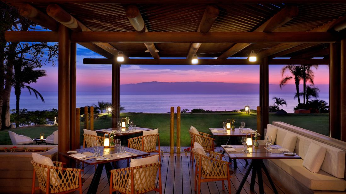 <strong>El Mirador, The Ritz-Carlton, Abama (Spain): </strong>A cliff overlooking the Atlantic Ocean is a spectacular spot for al fresco dining. Chef César González and team serve up seafood and Spanish classics like paella and arroz caldoso.