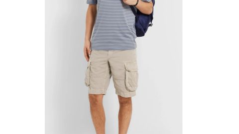 Incotex Washed Cotton and Linen-Blend Cargo Shorts 
