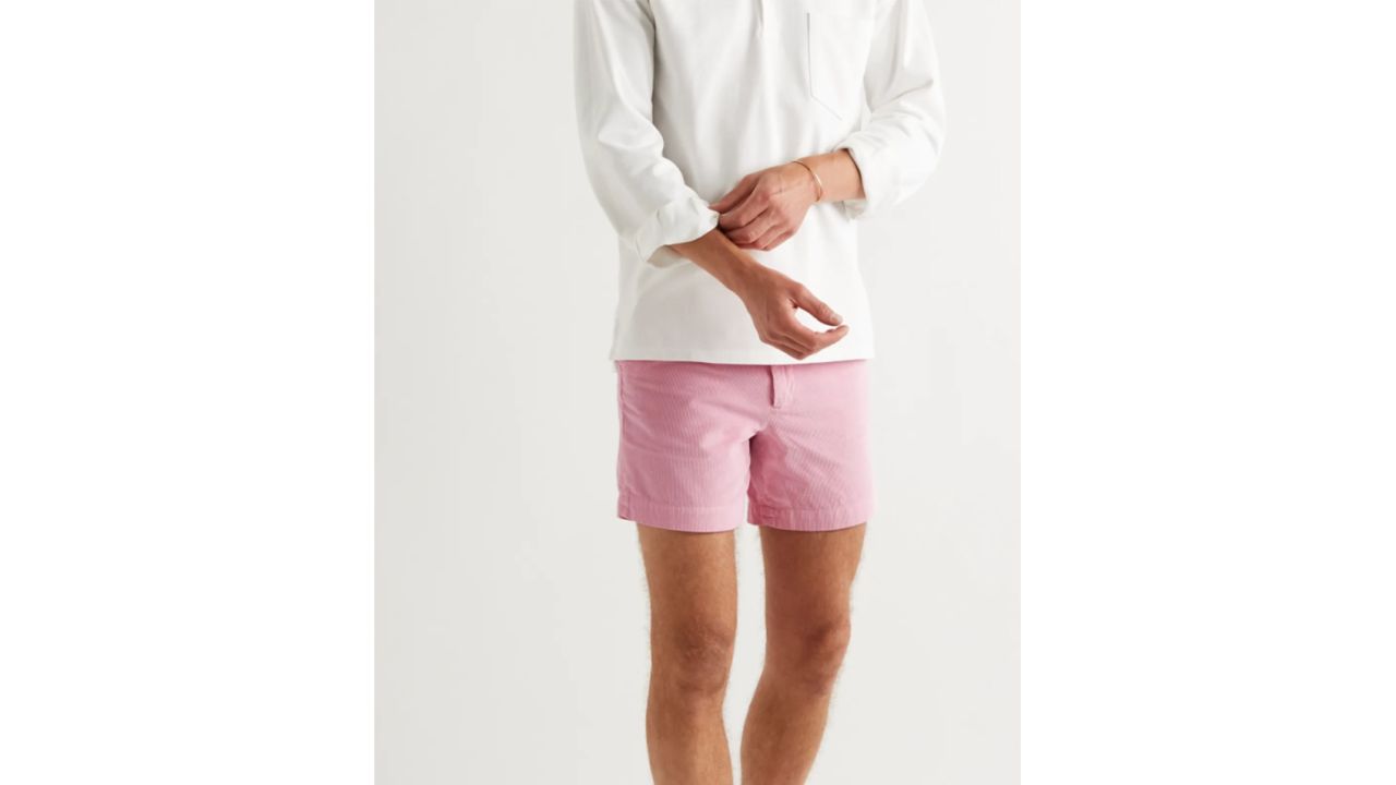 Drake's Slim Fit Cotton-Corduroy Chino Shorts