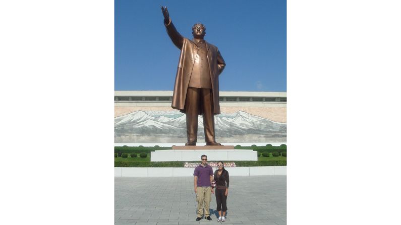 <strong>Return trip:</strong> Carlson and Cheng traveled with Koryo Tours in 2005 and 2008, pictured. It's no longer possible for Americans to visit North Korea on tourist trips.
