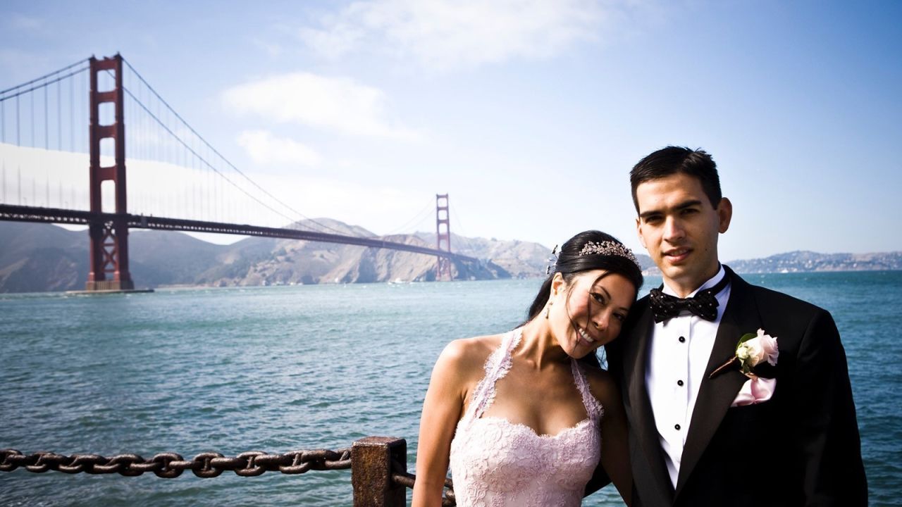 <strong>Wedding day:</strong> In 2008, Ryan Carlson and Shauna Cheng got married in San Francisco. Their love story kicked off three years previously in an unexpected place.