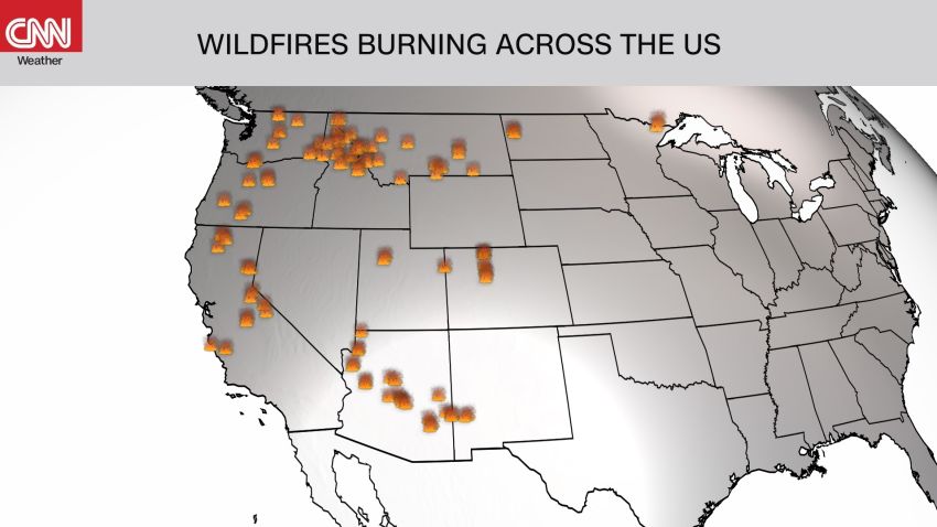 active us wildfires map