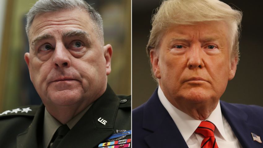 General Mark Milley Donald Trump Split for video