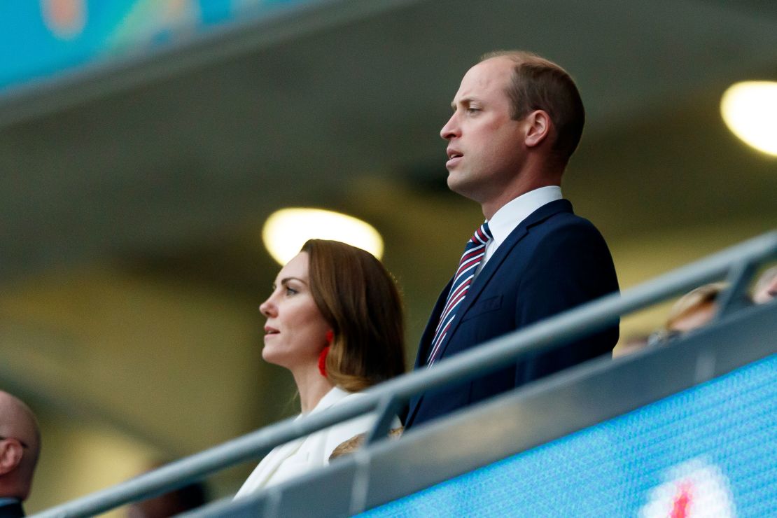William and Kate at Wembley during the Euro 2020 final