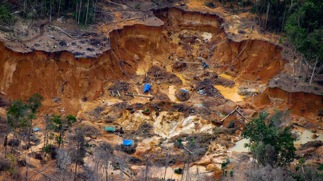 The miners have set up camps throughout the 24-million acre reserve.