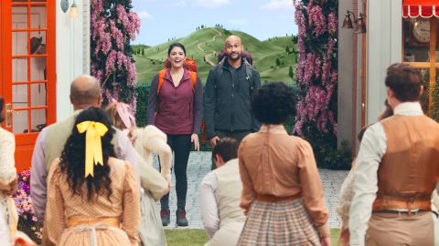 Cecily Strong and Keegan-Michael Key stumble on a musical village in the Apple TV+ series 'Schmigadoon!'