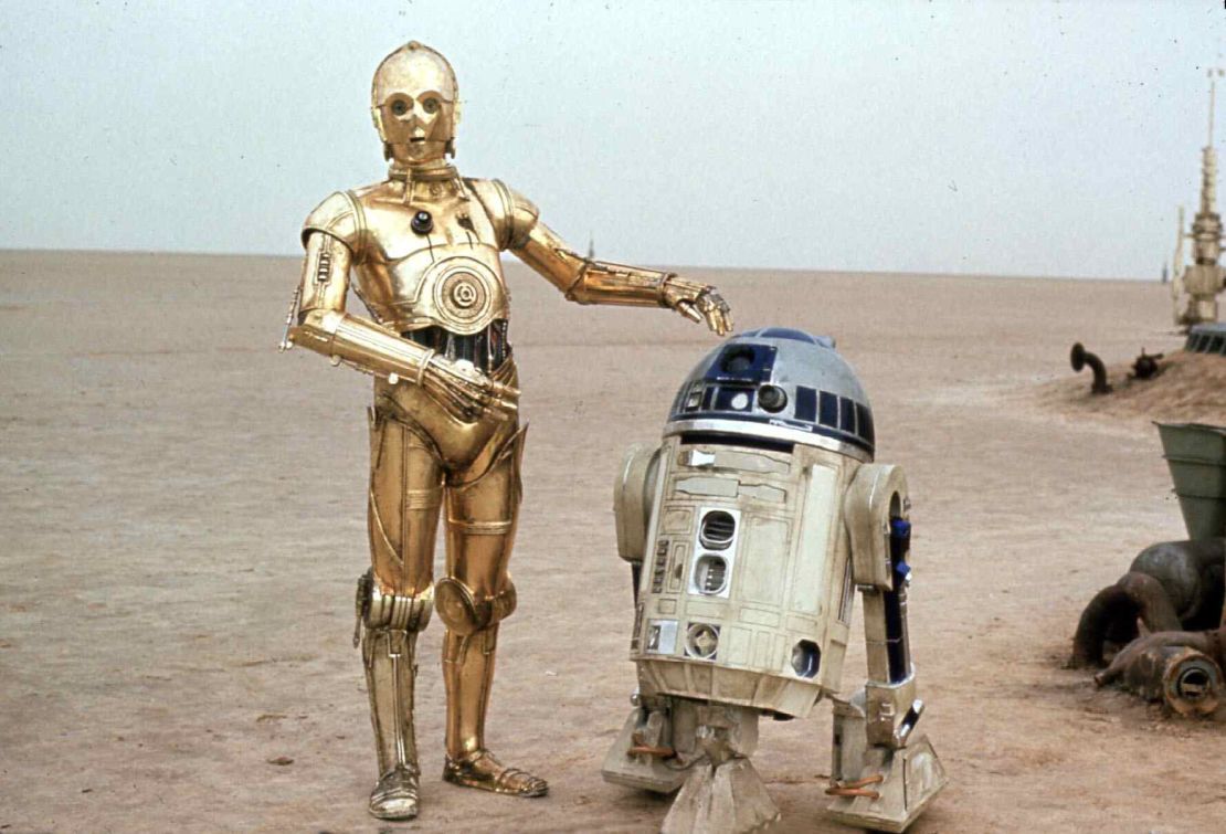 C-3PO and R2-D2 from the original "Star Wars" trilogy.