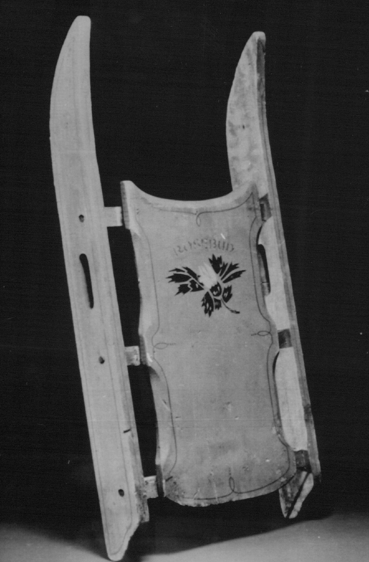 A balsa sled made for "Citizen Kane," photographed in 1982.