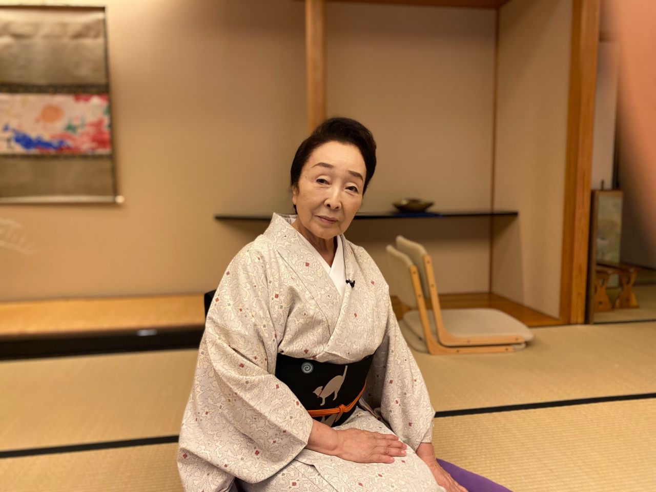 Ikuko, a practicing geisha and head of the Akasaka Geisha Association.