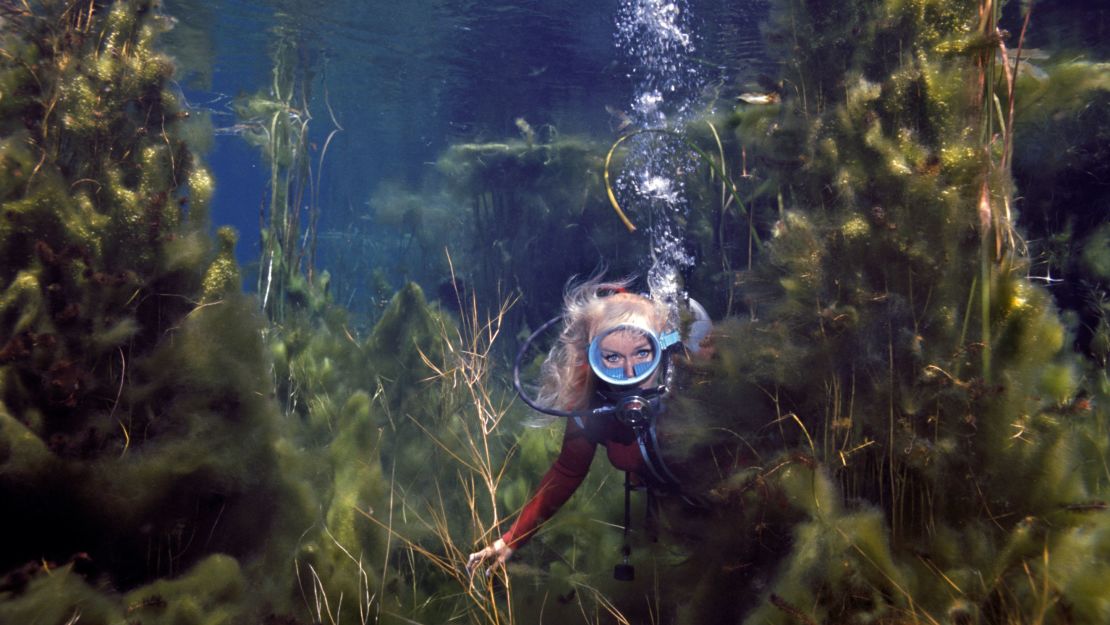 Shark advocate Valerie Taylor,  filmed underwater in 1975, taught herself how to scuba dive six decades ago. 