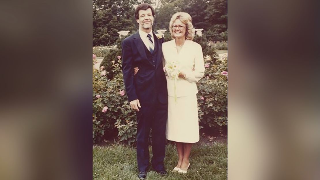 Newlyweds Gene and Karen Jeter, shown on their wedding day, were killed in the collapse two weeks later.