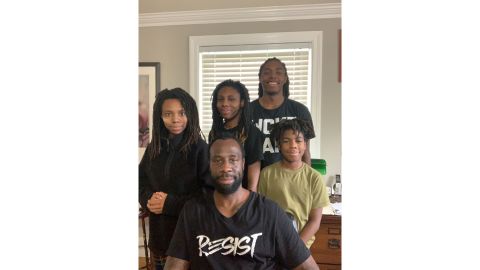 Stephen Chukumba and his four children.