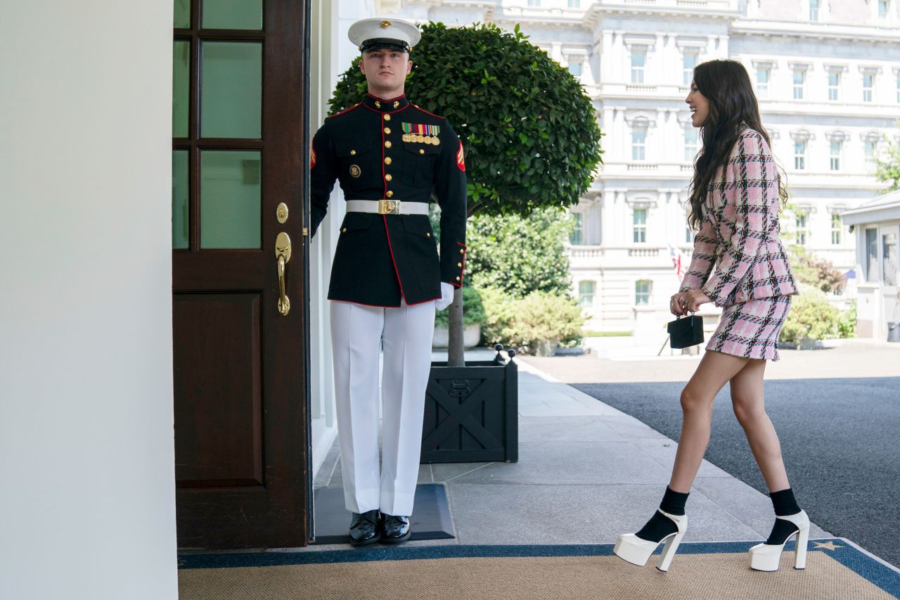 Pop star Olivia Rodrigo arrives at the White House on Wednesday, July 14. She was meeting with President Joe Biden and his chief Covid-19 medical adviser, Dr. Anthony Fauci, to record videos <a href="https://www.cnn.com/2021/07/14/politics/olivia-rodrigo-white-house/index.html" target="_blank">encouraging young people to get vaccinated against the novel coronavirus.</a>
