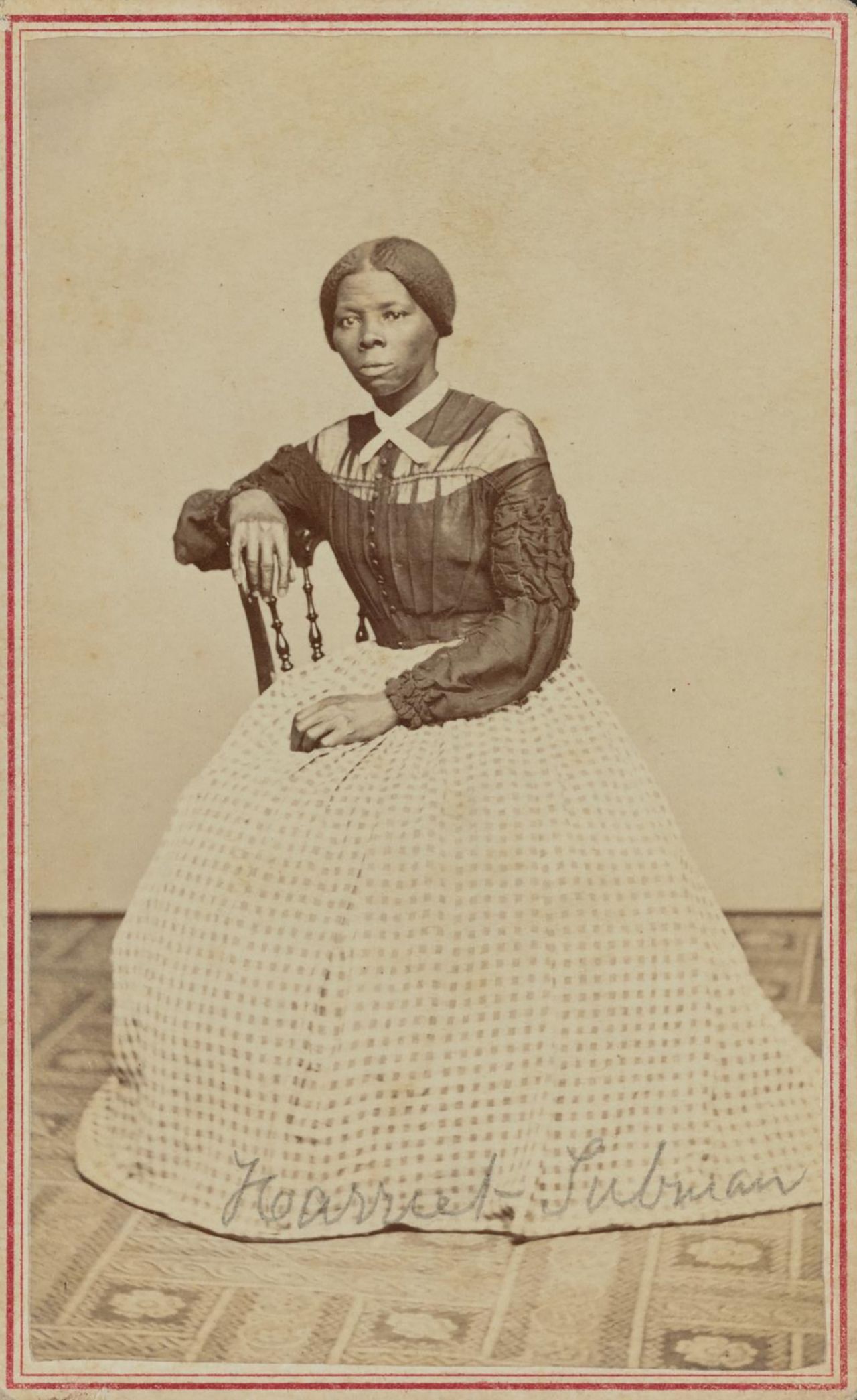 A portrait of Harriet Tubman, who rescued enslaved people during the American Civil War.