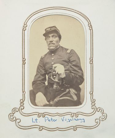 A carte de visite of Lieutenant Peter Vogelsang, who served with the 54th Massachusetts Infantry Regiment.