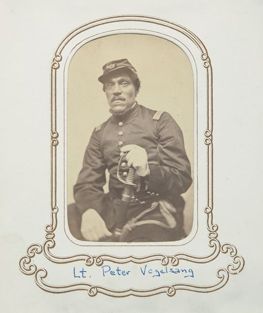 A carte de visite of Lieutenant Peter Vogelsang, who served with the 54th Massachusetts Infantry Regiment.