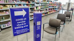 Florida, Miami Beach, Walgreens Pharmacy, Covid-19 vaccine check-in waiting area on April 23, 2021. (Photo by: Jeff Greenberg/Universal Images Group via Getty Images)