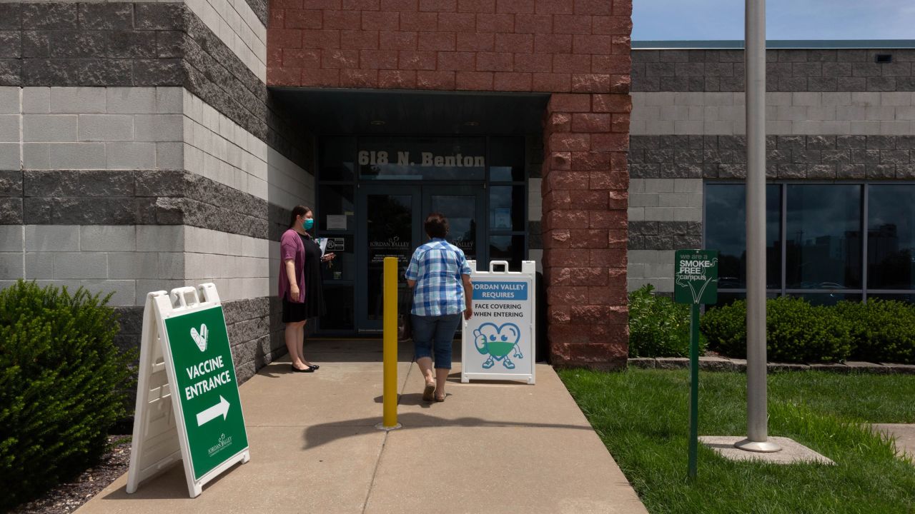 A patient arrives at the Jordan Valley Community Health Center in Springfield, Missouri,  on July 12, 2021
