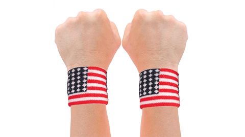 American Flag Sweatband Set 