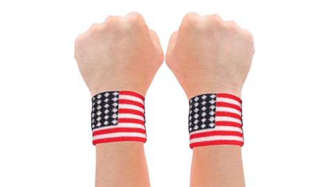 American Flag Sweatband Set