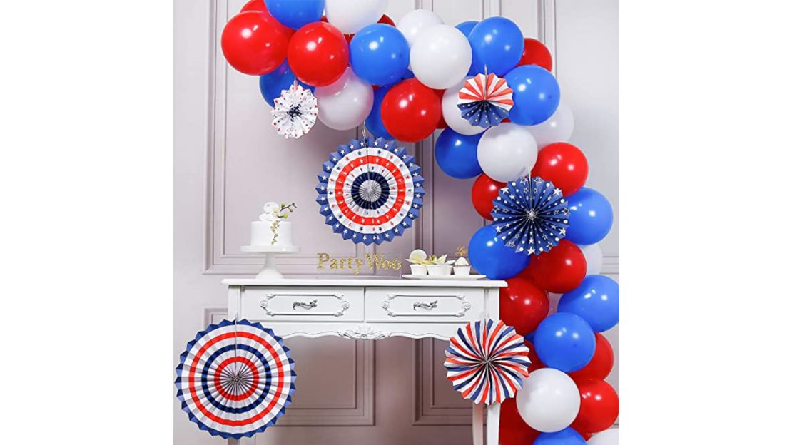 PartyWoo Red, White and Blue Balloons