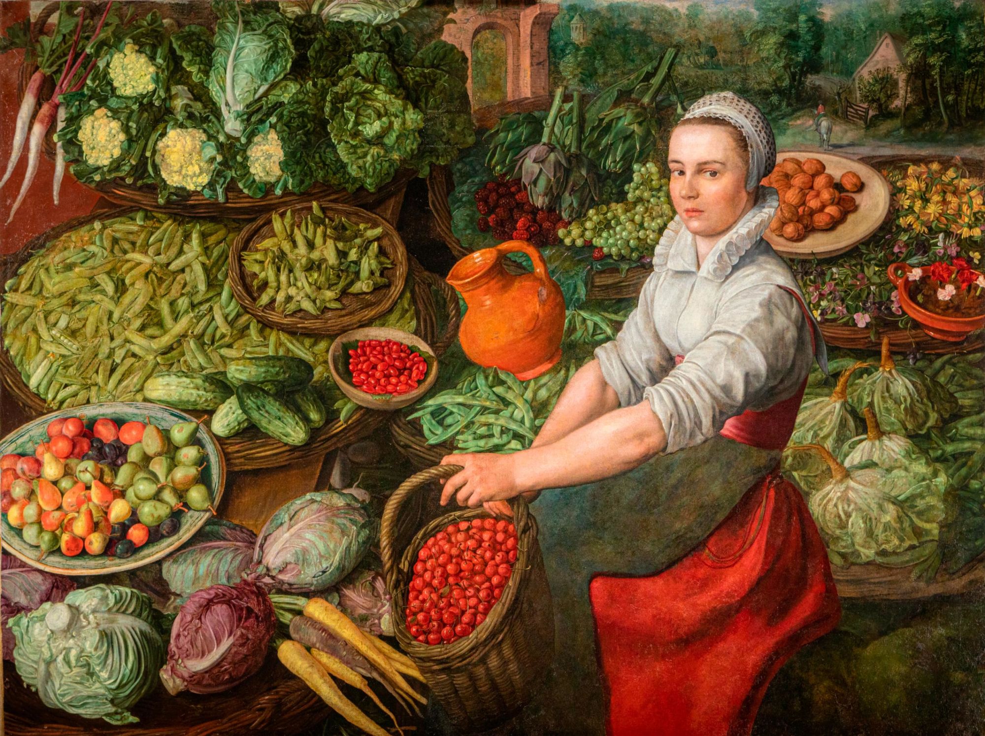 01 vegetable seller dutch painting restored