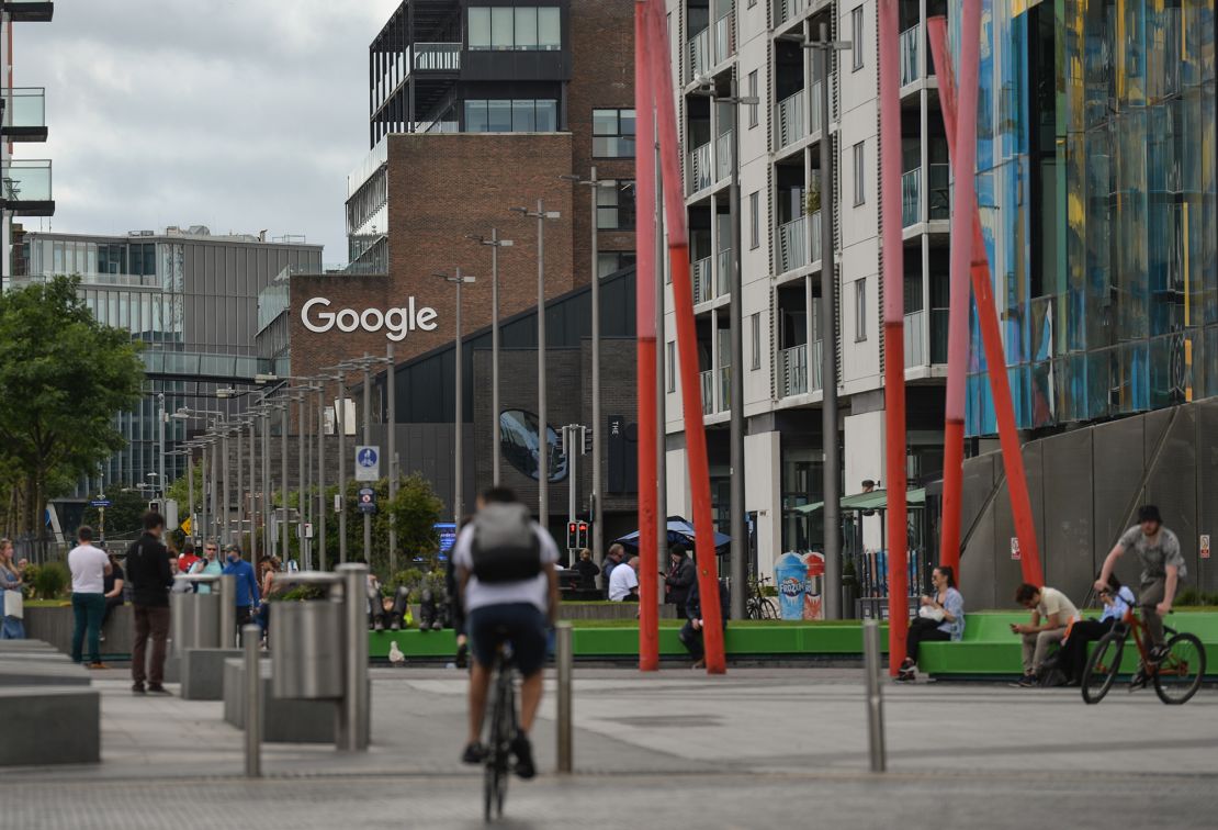 A view of Google's building in Dublin's Grand Canal area.