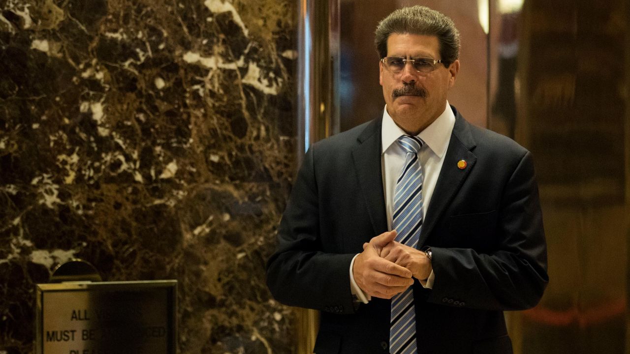 Matthew Calamari, an executive vice president with the Trump Organization, stands in the lobby at Trump Tower, January 12, 2017 in New York City.