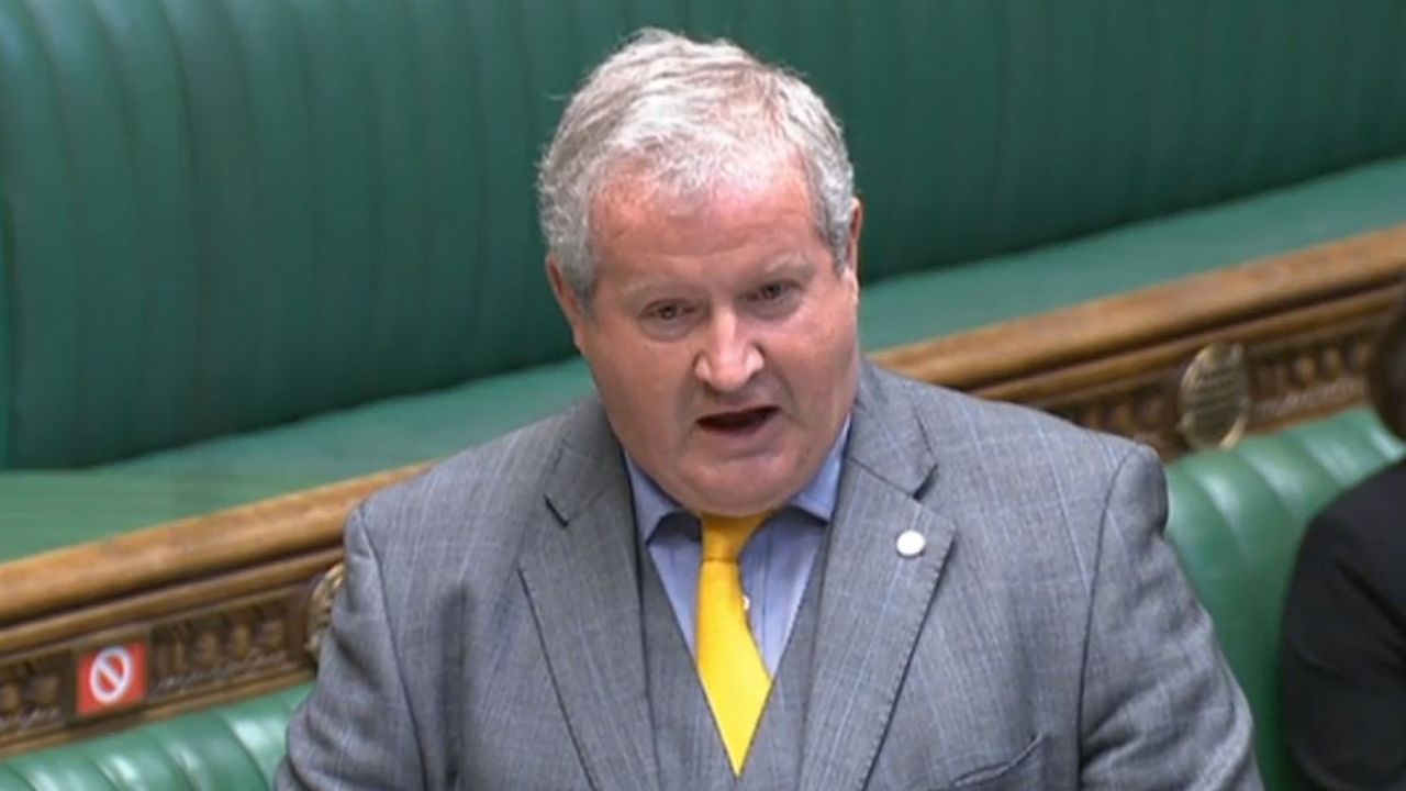 Ian Blackford speaks during Prime Minister's Questions in the House of Commons, London on Wednesday July 14, 2021.