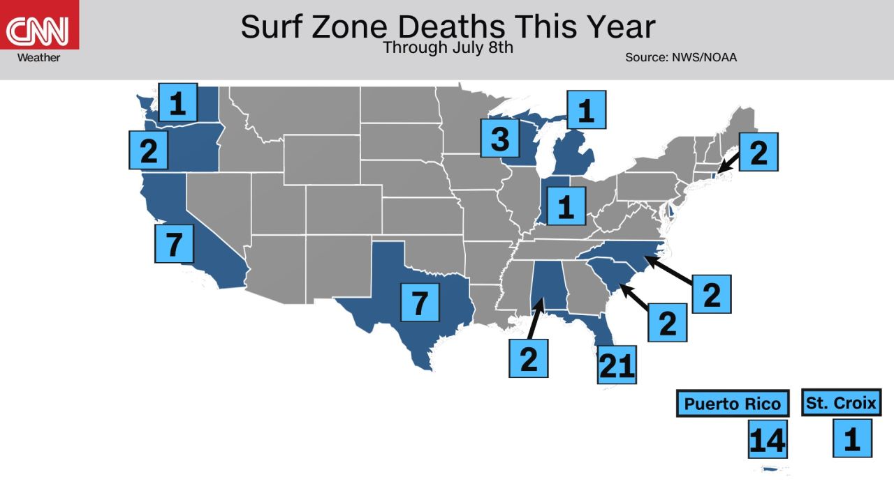 Surf zones can pose dangers to beachgoers. Not all are at the ocean CNN