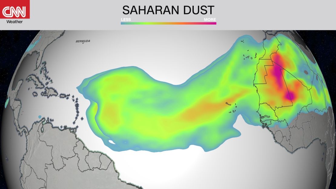 weather saharan dust atlantic 071821