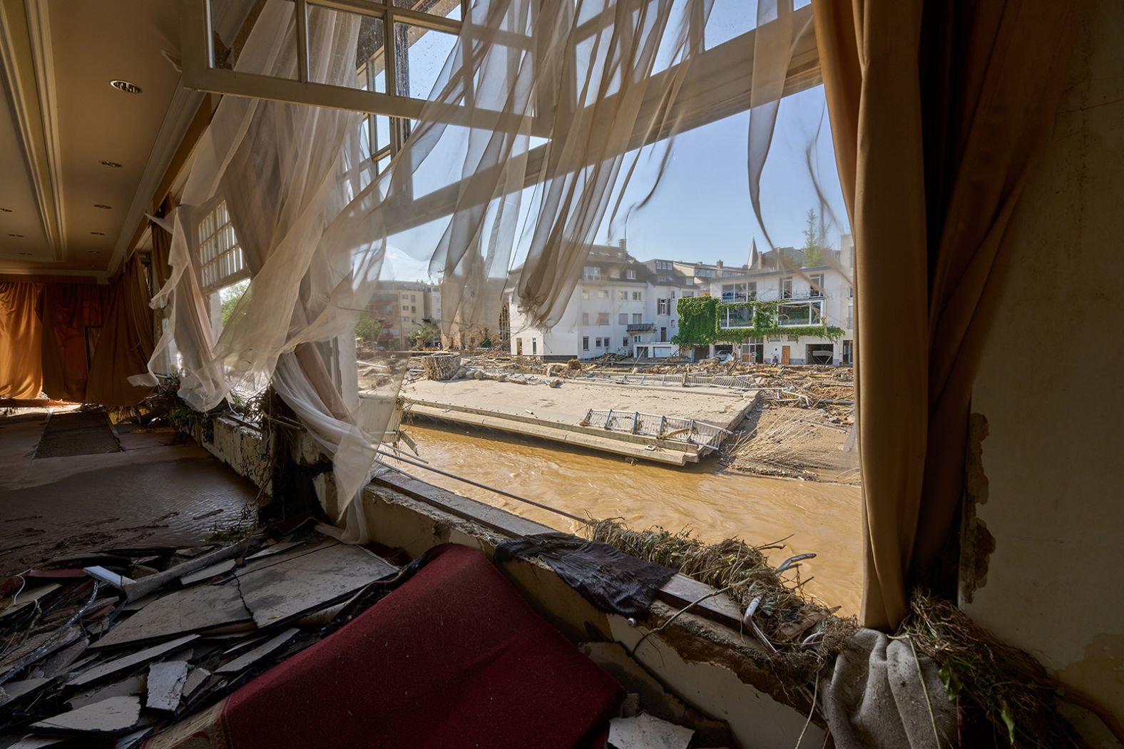 Damage is seen Sunday in Bad Neuenahr-Ahrweiler, Germany.