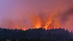 The Bootleg fire burns in southeast Oregon on July 12.
