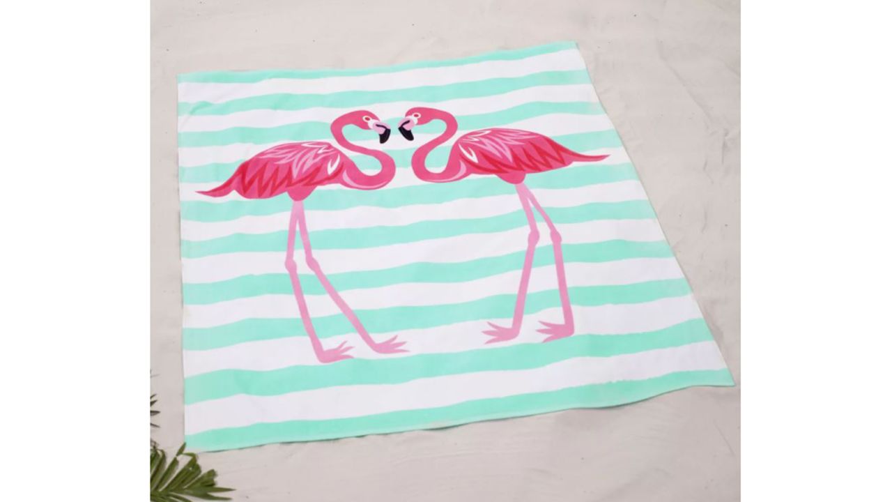 Lakeside Collection Flamingos Oversized Beach Towel 
