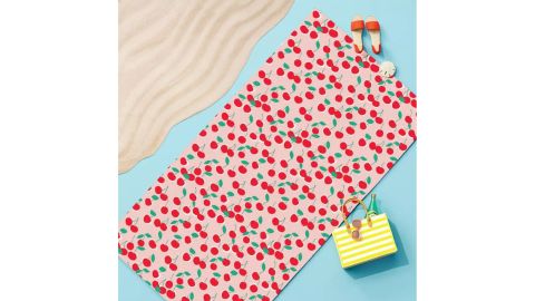 Kess InHouse Akwaflorell Sunny Meadow Brown Multicolor Vector Round Beach Towel Blanket 