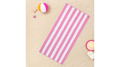 Sun Squad Cabana Striped Beach Towel