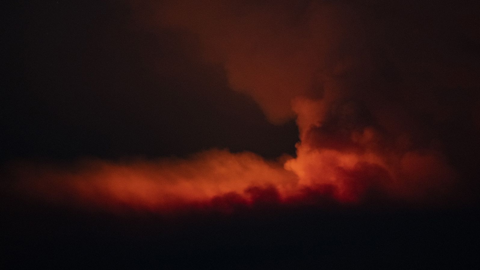 The Bootleg Fire illuminates the sky at night near Bly in Oregon on July 16.