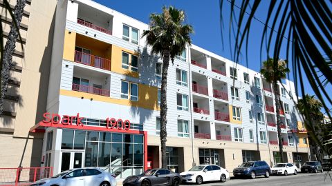A new 95-unit affordable housing development in Long Beach, California.