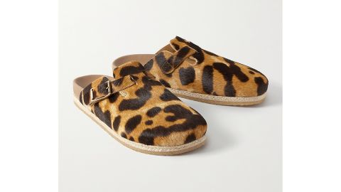 Yuketen Sal 1 Leopard Print Calf Hair Slides